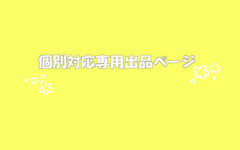 個別対応専用出品ページとなります 個別対応専用出品ページでございます。