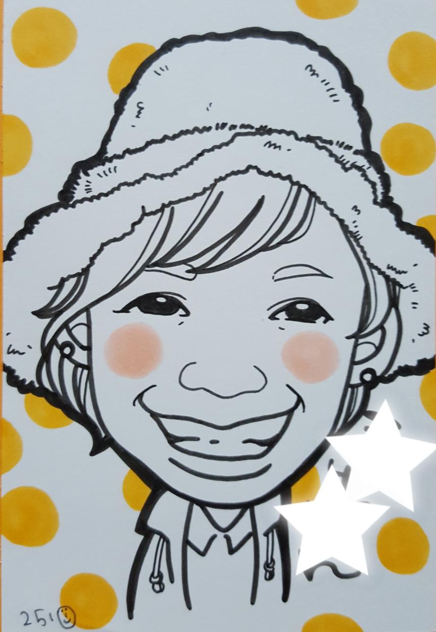SNSアイコンや名刺にオススメしています 「1名様」単色似顔絵です( *´︶`*)