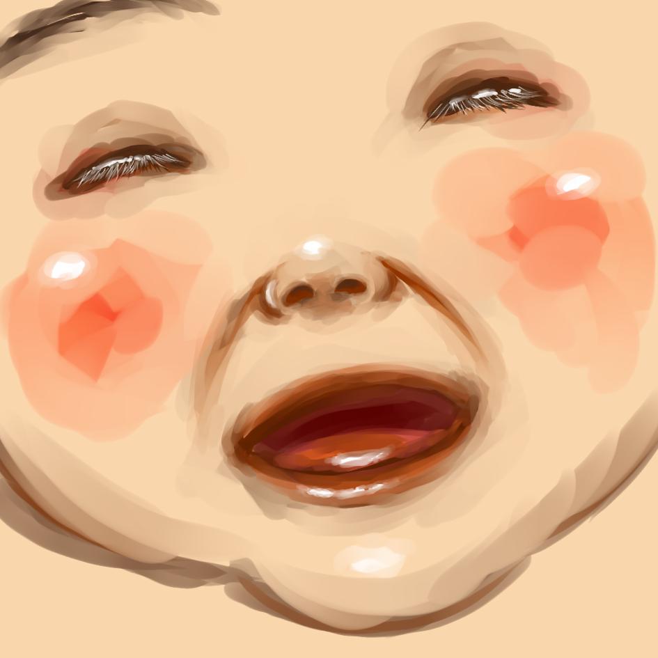 赤ちゃんの似顔絵イラスト描きます 誕生祝、お披露目、プレゼントの素材にも