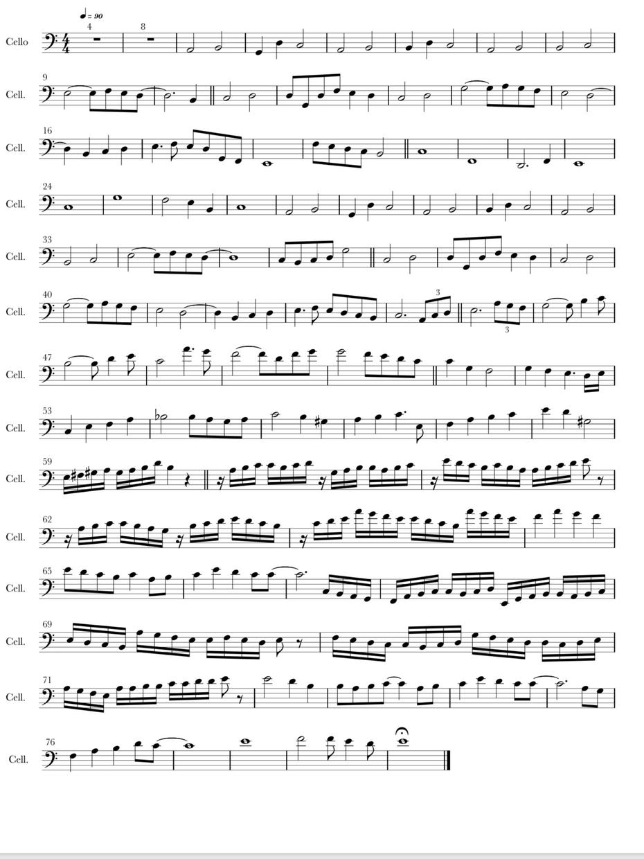 チェロやヴァイオリンのアレンジ譜面お作りします 好きな曲やオリジナル曲に弦楽器の音を入れたいという方に