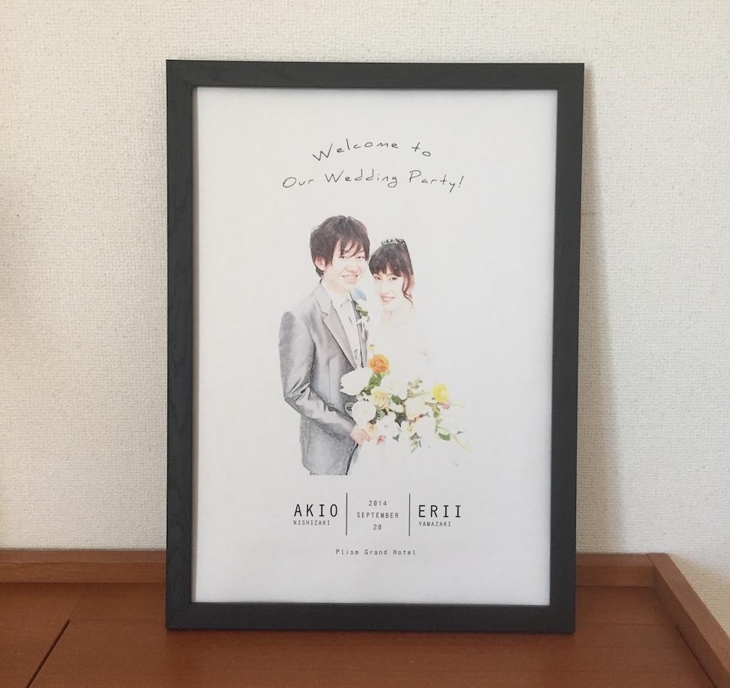 結婚式後も楽しめるウェルカムボード作成します おふたりのお気に入りの写真
