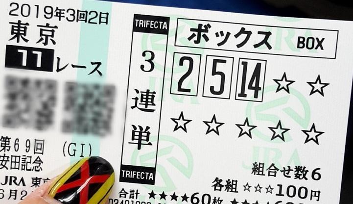 地方競馬、中央競馬の予想を提供します 的中率高め!?安田記念3頭ボックス三連単GETしました!