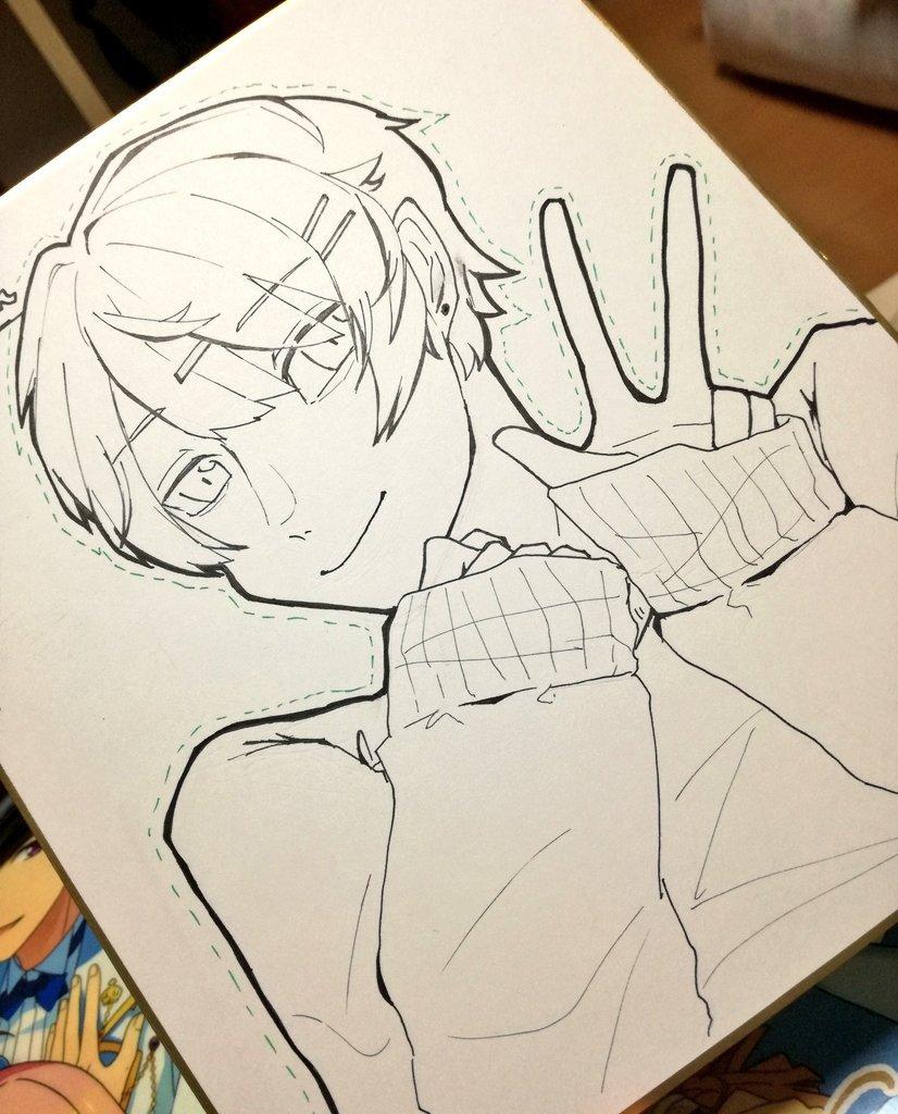 あなたのイメージキャラクターを色紙に描きます あなたの固定キャラを色紙に描きます イラスト作成 ココナラ