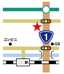 わかりやすい地図を製作します チラシやホームページに掲載する簡単な地図が欲しい時