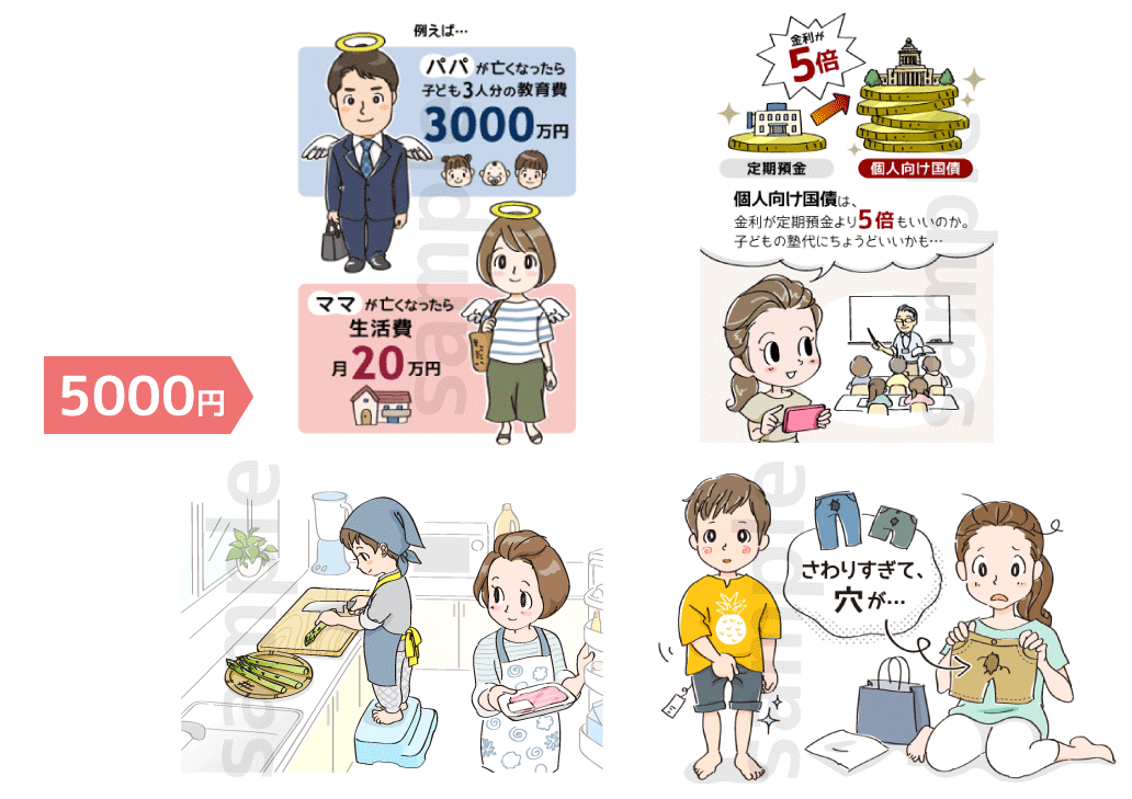 シンプル・やさしいイラスト描きます 挿絵、フリップなどをイラストでわかりやすく表現します。 イメージ5