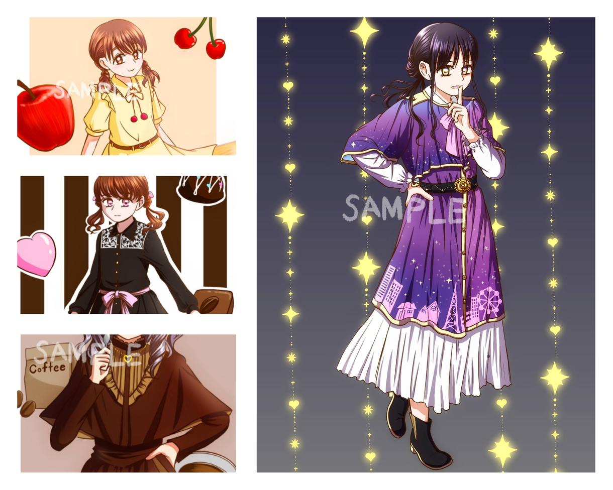 可愛い洋服の女の子イラスト描きます Sns用アイコンや挿絵にどうぞ イラスト作成 ココナラ