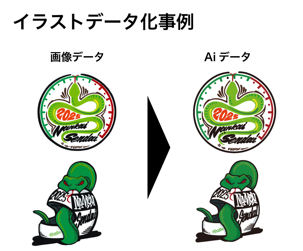 画像やイラストなどをAiデータ化します 画像をトレースしてイラストレータのデータをお作りします イメージ4