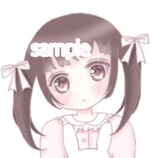 SNS用の可愛い女の子のアイコンを描きます 自分だけのアイコンが欲しい方におすすめです!