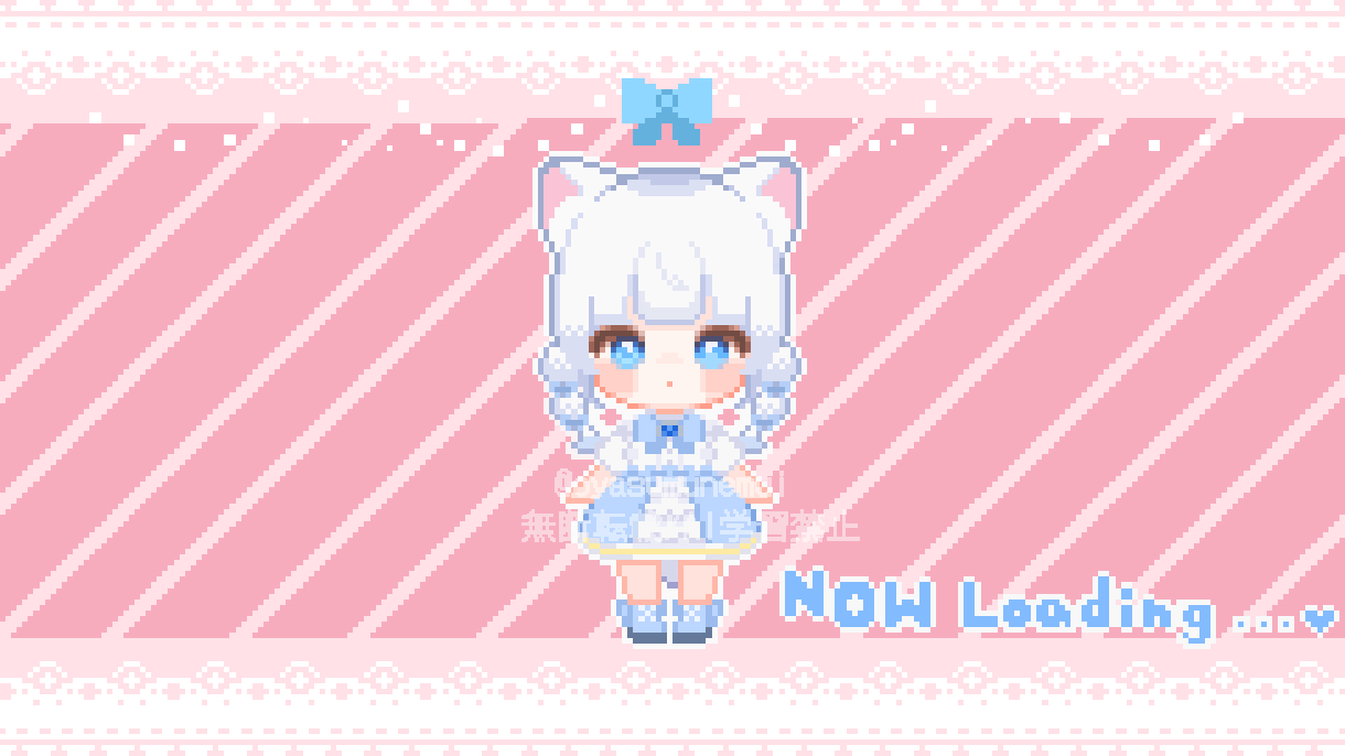 動くドット絵が可愛い！配信待機画面作ります VTuberキャラやオリジナルキャラクターさんでも！ イメージ1