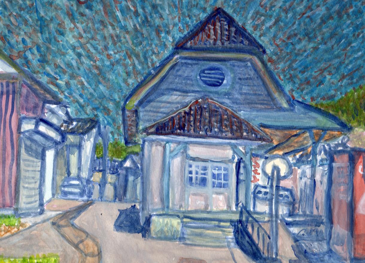 街の風景を描きます 手描きの良さ暖かさを大切に描いてます。