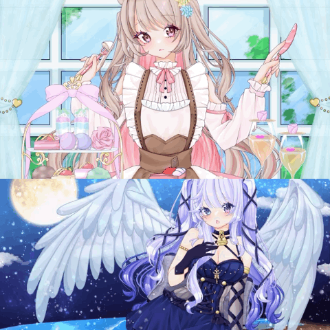 可愛いgif作成します 瞬きをしたりお胸が揺れるような簡易GIFを作成します。 イメージ1