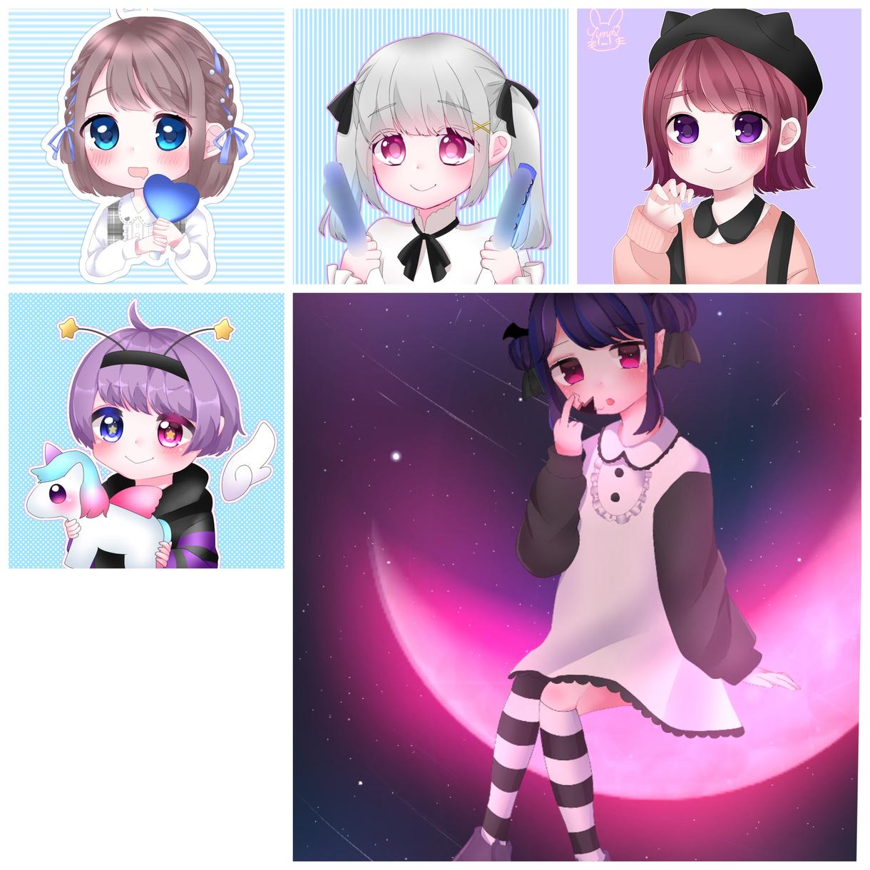 かわいいイラスト描きます SNS用のアイコン、ヘッダーなどが欲しい方