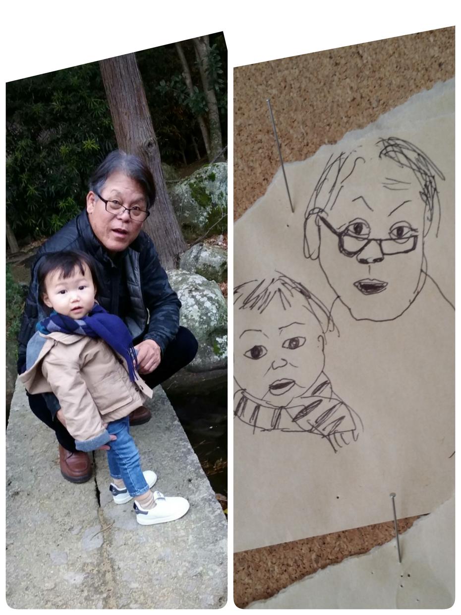 リアル下手タッチで人間動物の似顔絵描きます プロフ写真にもどうぞ少しディスりぎみに描く場合あります