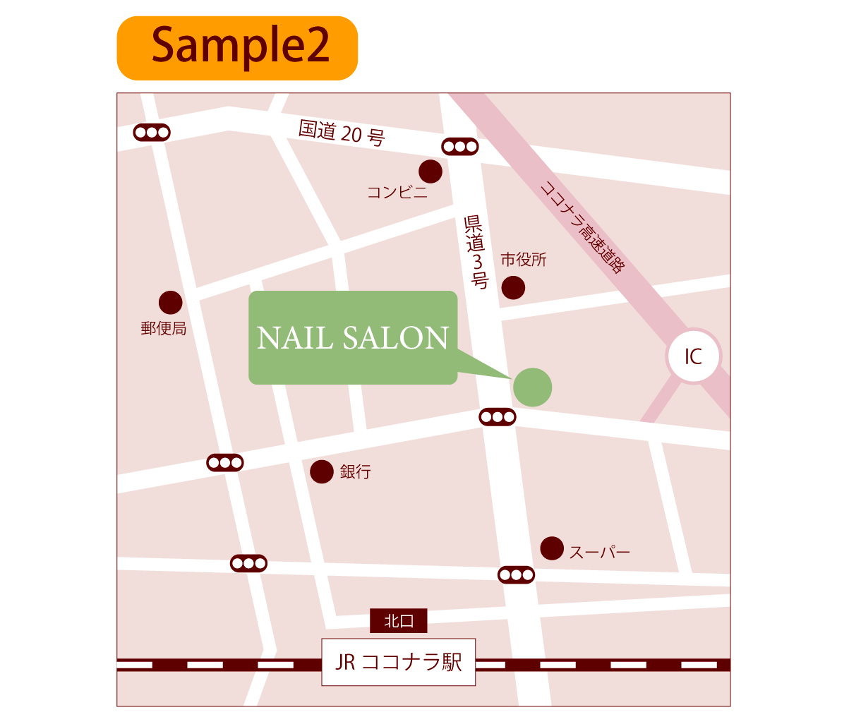 わかりやすいカラー地図作成します 名刺・ショップカード・チラシなど汎用的に使用できます！ イメージ3