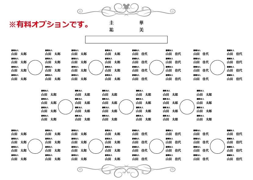 席次表のデータ作成します 現在プリンターの都合がわるいため休止しています。