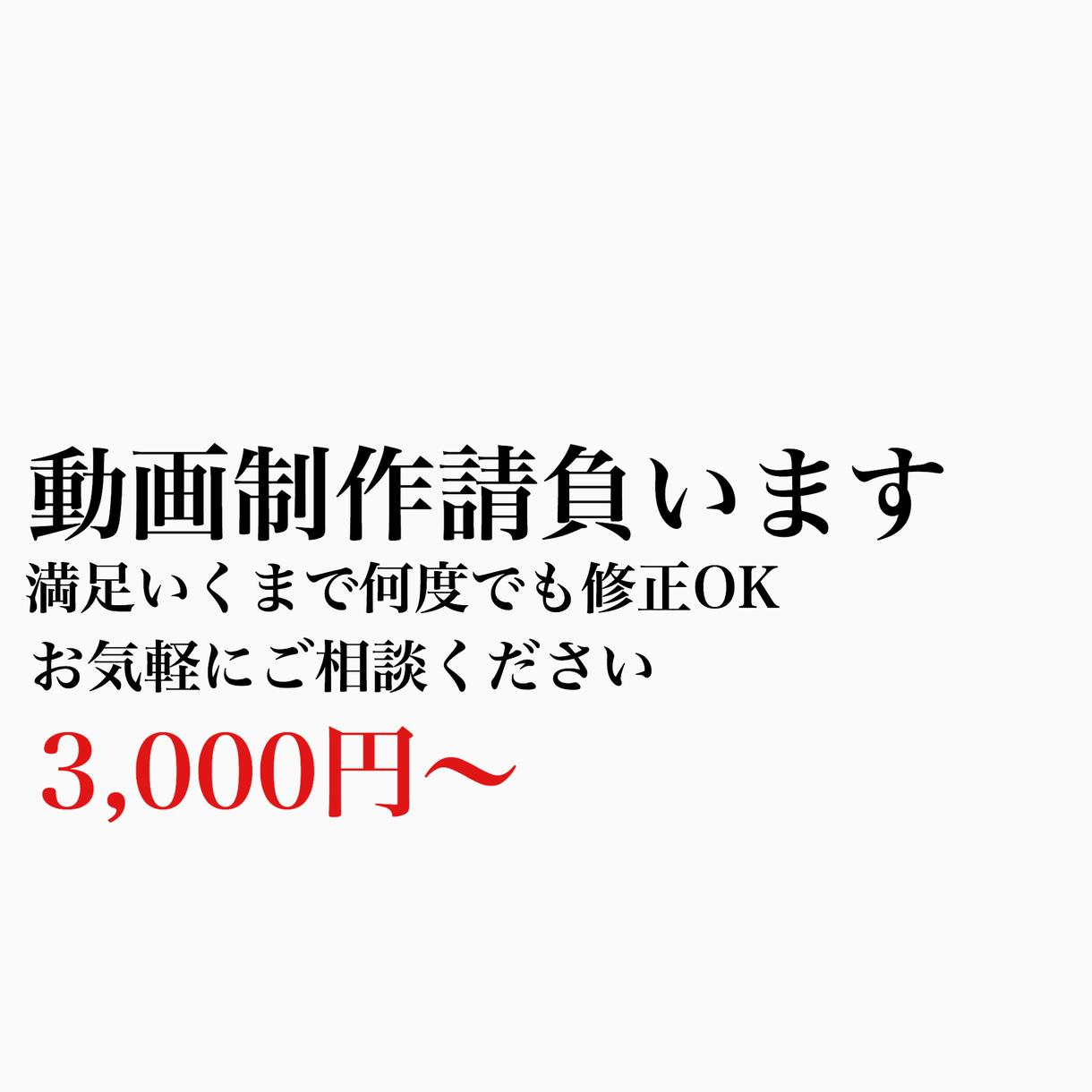 こだわりの動画制作・編集いたします 納得いくまで何度でも修正OK!とことんこだわりましょう!
