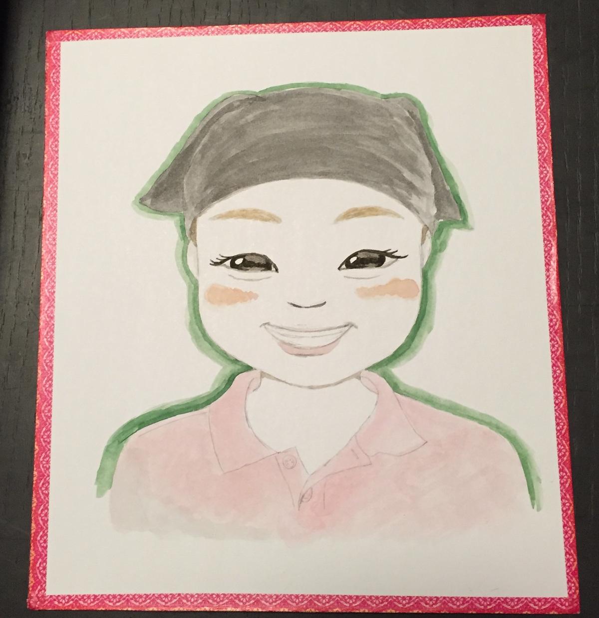 あなたの写真を元にふんわり、優しげな雰囲気の似顔絵をかきます!