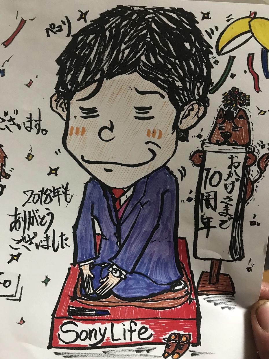 イラスト描きます アニメキャラクター、似顔絵を筆ペンで