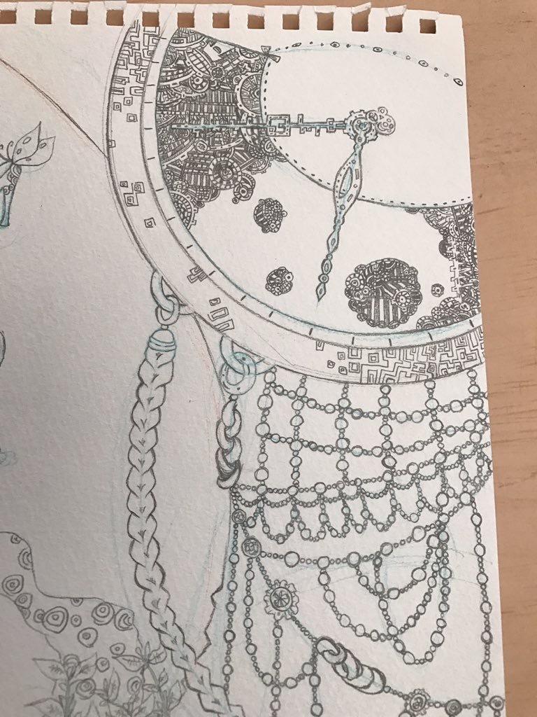 細かな絵柄やレースを描きます 時々、細かい絵柄を見たくなる方へ!