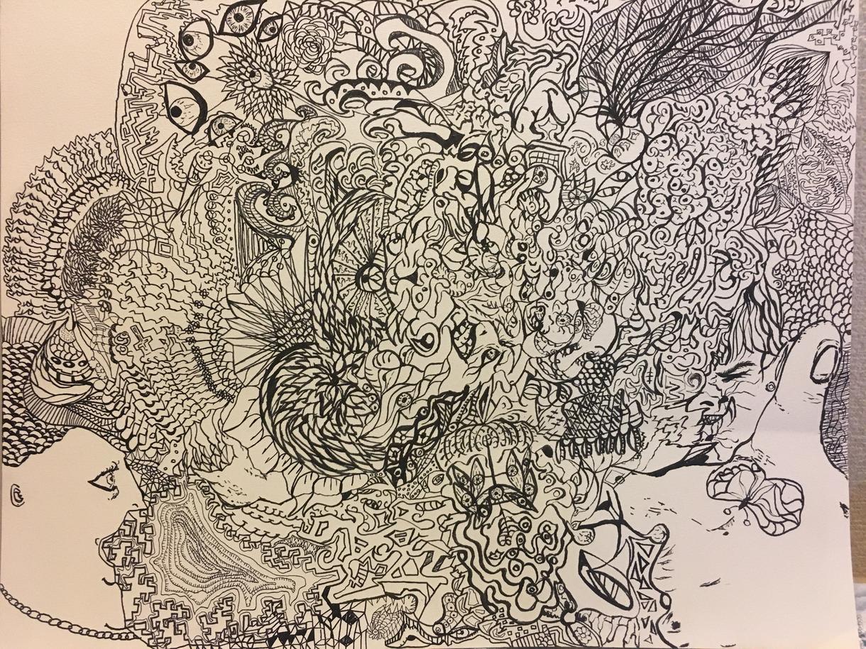絵を見るのが好きな方におすすめします 謎の絵想像の世界で描く見ていただいた人の評価を得たい。