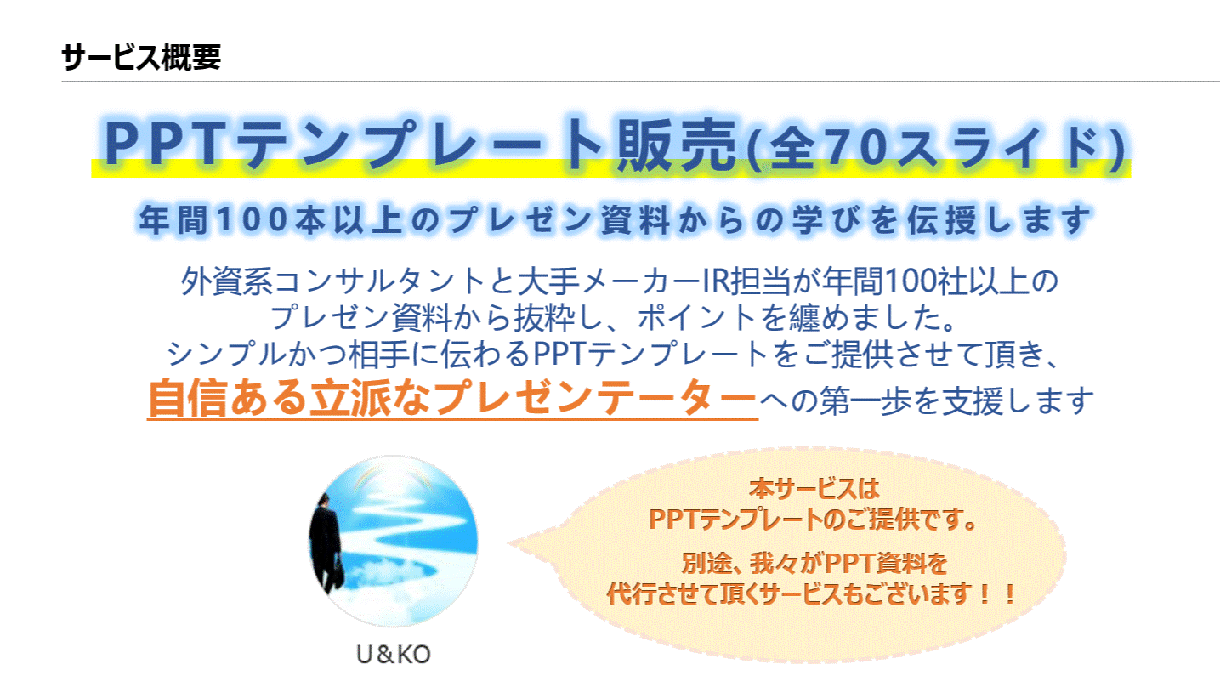 自信がつく！プレゼンテンプレート事例集を販売します 全100スライド！100社以上のプレゼンから衆知を結集！ イメージ2