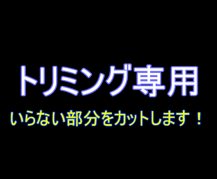 最安値で動画のトリミングをします できるだけ簡単に、かつ早くお届けします!
