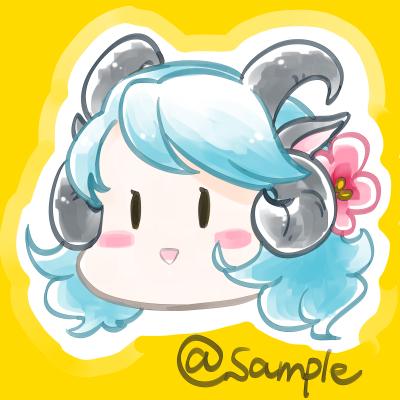 デフォルメ■SNSアイコンお描きいたします SNSでちまっと発言したい時に