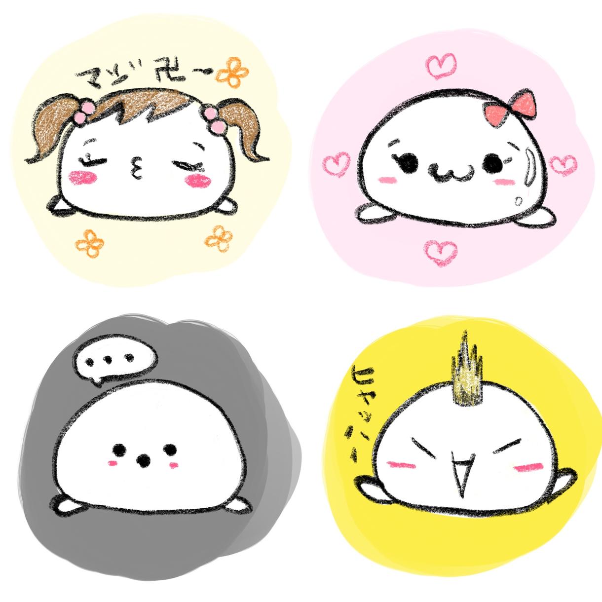 SNS用のアイコンお描きいたします あなたのアイコン、アザラシにしてみませんか?