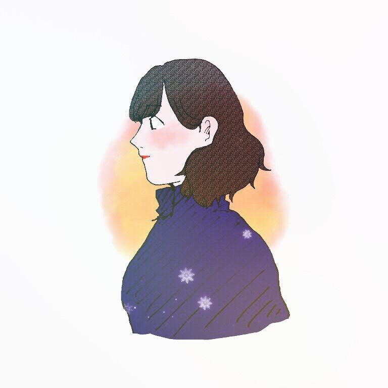 横顔シンプル似顔絵かきます SNSのアイコンに!あの人へのプレゼントに添えたり!