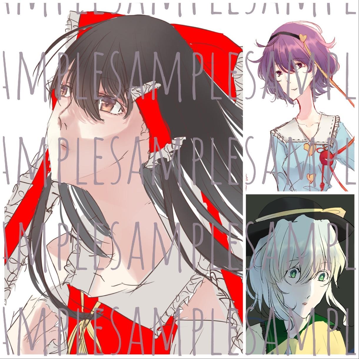 SNS用アイコンお描きします 修正無制限でアニメ風アイコン描きます