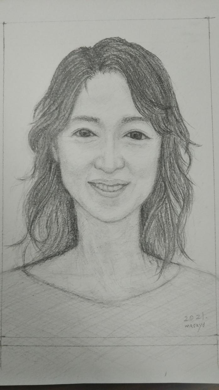 タイトル:「顔」鉛筆デッサン (肖像画オーダー可) タイトル:「顔」鉛筆デッサン (肖像画オーダー可)