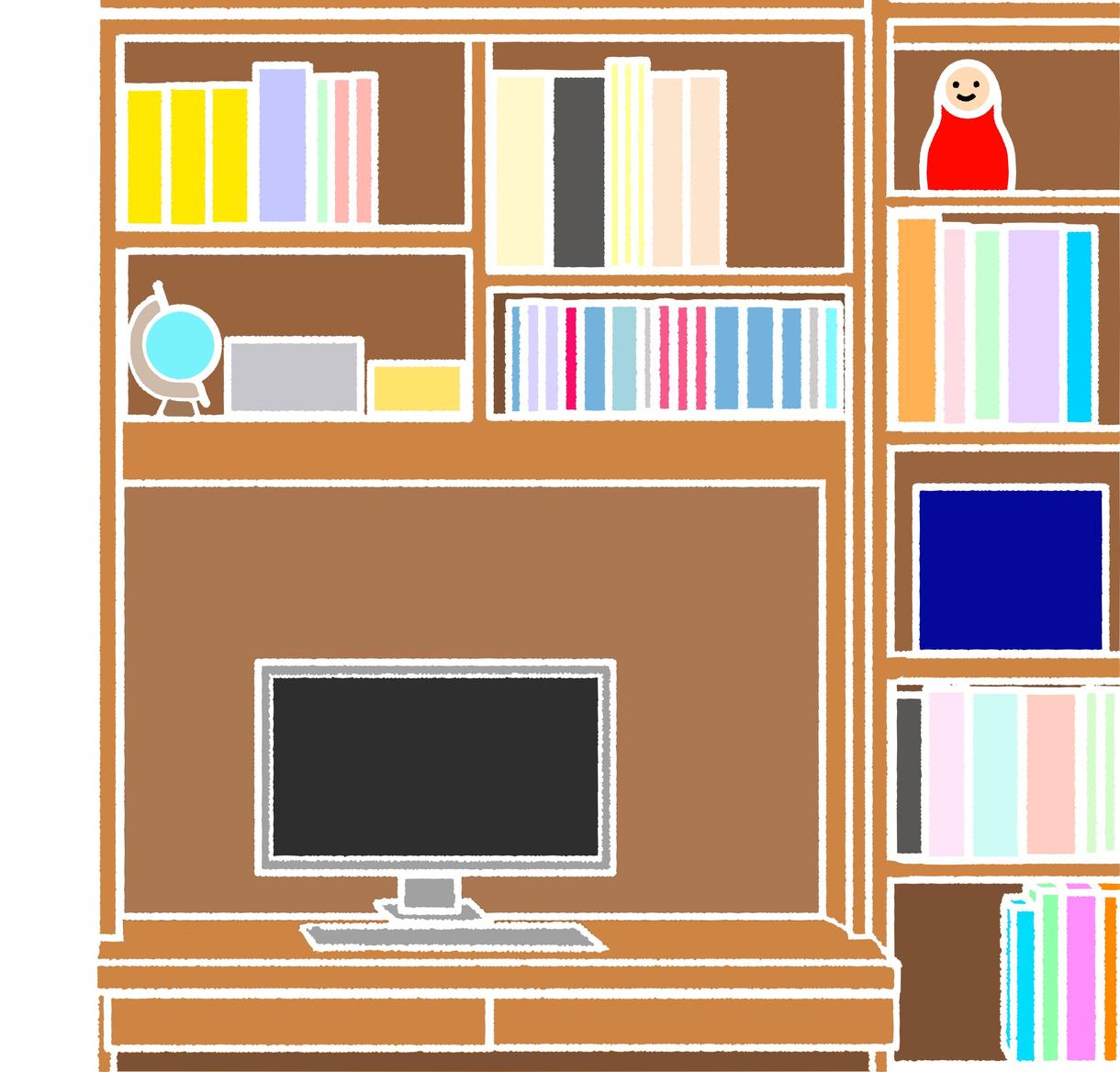 あなたの本棚をイラストにします 本棚をイラストにさせていただきます