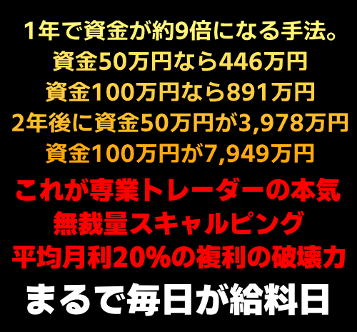 最後のスキャルピングロジック資産倍増計画始動します 初心者OK！スマホOK！秘密のインジケーター伝承で利大損小！ イメージ1