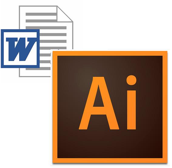 Wordのデータを、Illustratorのデータに作り直し致します!