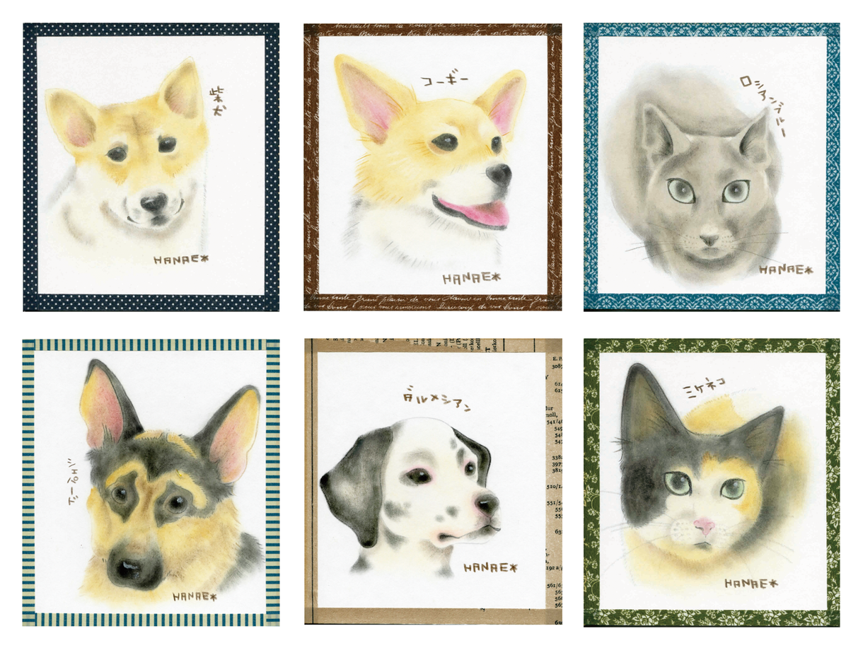 ペットの似顔絵描きます 大好きなペットの姿をカタチに残したいあなたへ*