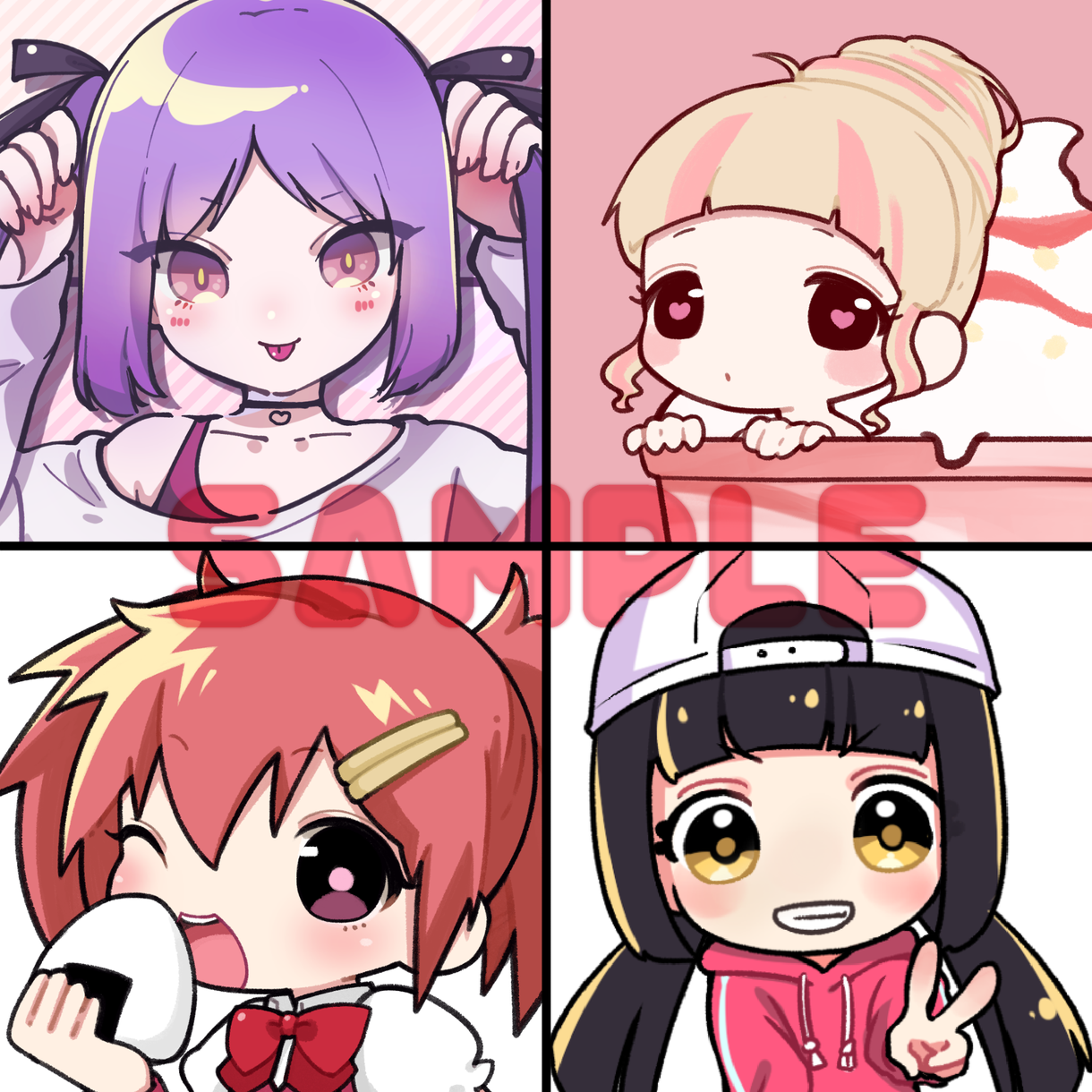 SNS等のアイコンイラスト作成します あなた用のデフォルメで可愛いアイコンを作成します!