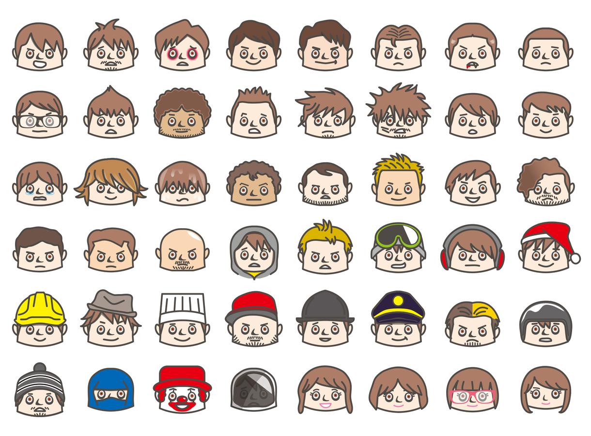 プロフィール画像用の顔アイコンをお作りします どんな顔にするのかは自由にオーダーいただけます