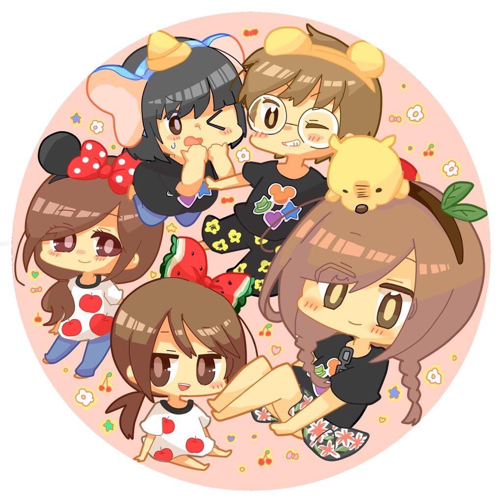 円形イラスト描きます SNSアイコンやホールケーキへの印刷、缶バッジに