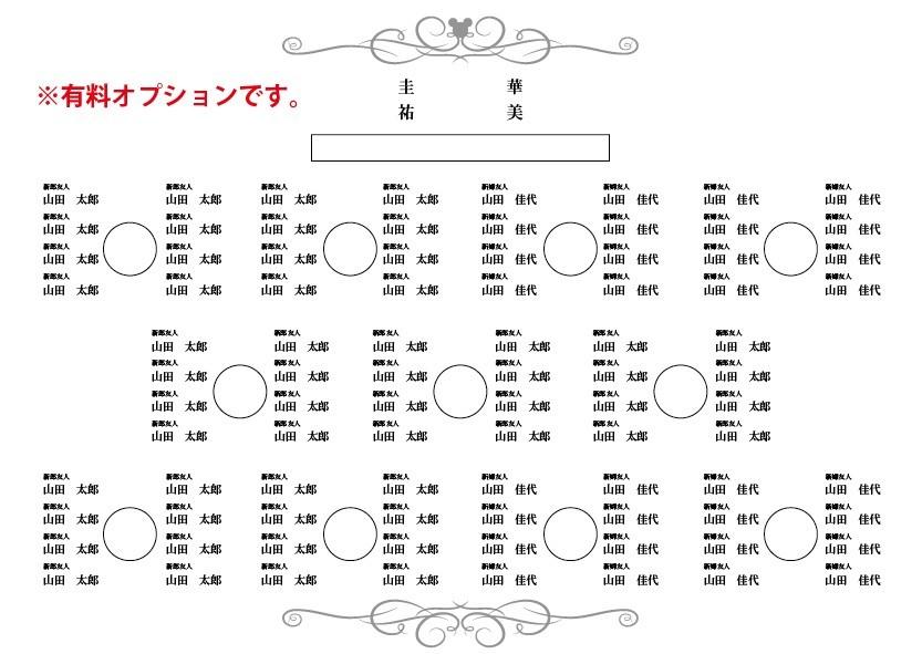 席次表のデータ作成します 現在プリンターの都合がわるいため休止しています。