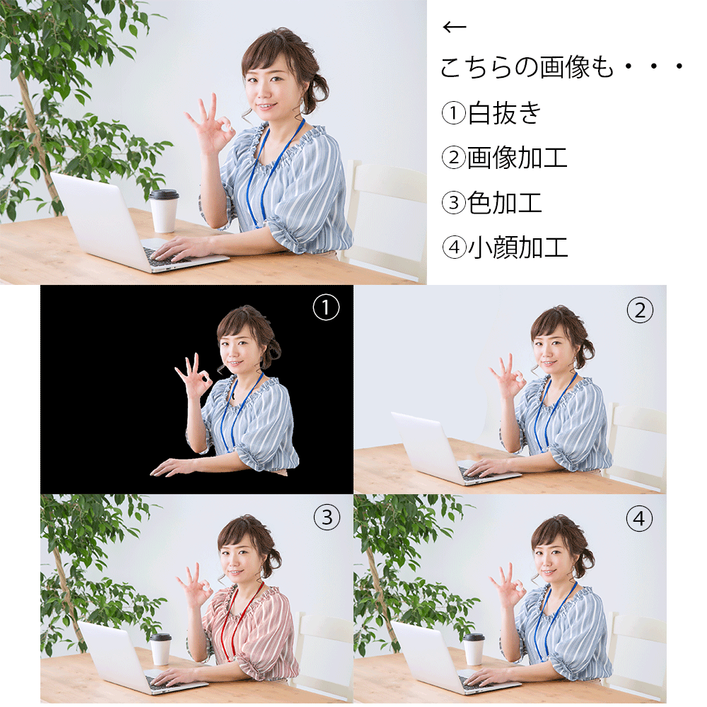 幅広い画像加工のご依頼お請け致します ECサイト商用からコスプレ、食品等、様々な画像の加工OK！ イメージ3