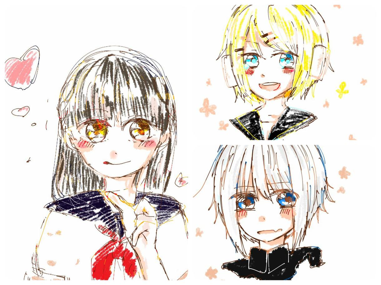 SNS用のアイコンかきます 急用ですぐに可愛い女の子&男の子をかいてもらいたい人などへ