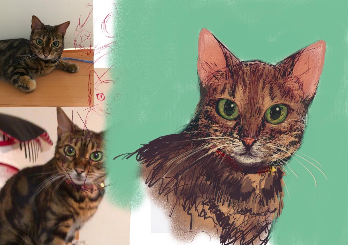 あなたの大切なペットの似顔絵を描きます SNSのアイコンにいかがでしょうか