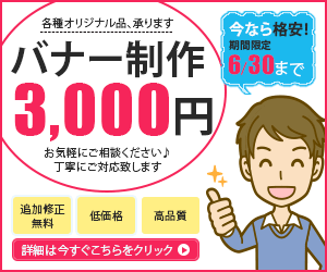 6/30まで！3000円でバナー作成します 期間限定で今なら格安！追加修正無料、低価格、高品質でお得です イメージ1
