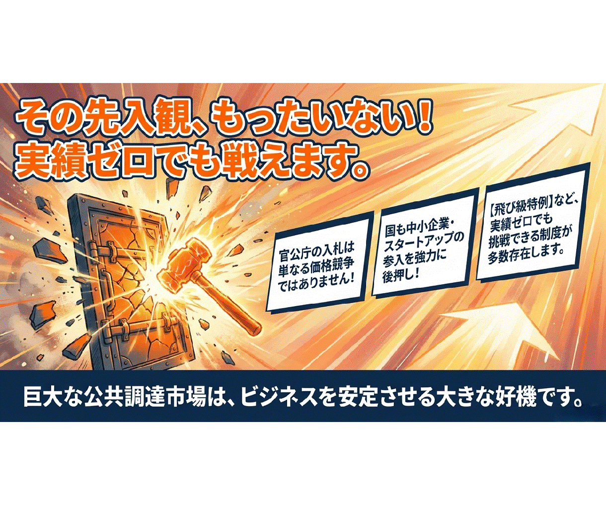 初めての官公庁入札を元発注者がゼロから支援します 実績ゼロから公共調達へ。元発注者が個別サポート イメージ3