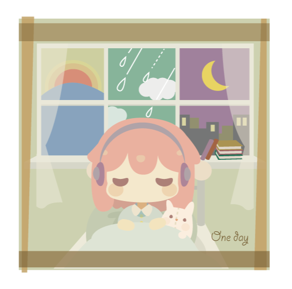 アイコン描きます 彩度低めの落ち着きのある可愛いアイコン