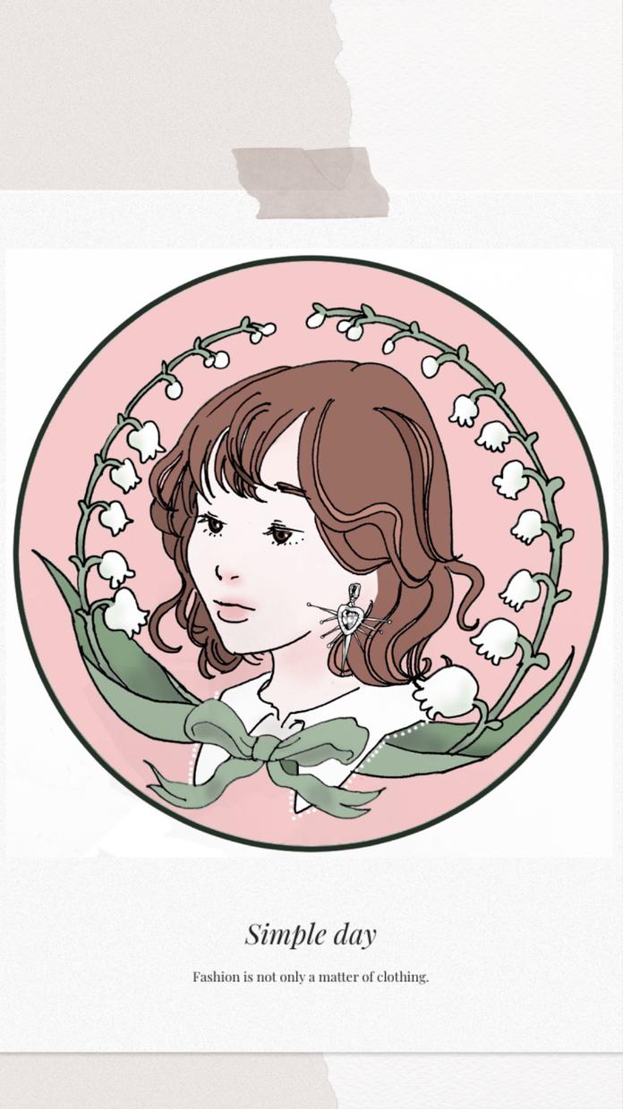 あなただけのミュシャ風アイコン描きます あなたのお好きな花 色を取り入れたミュシャ風のアイコン アイコン作成 ココナラ