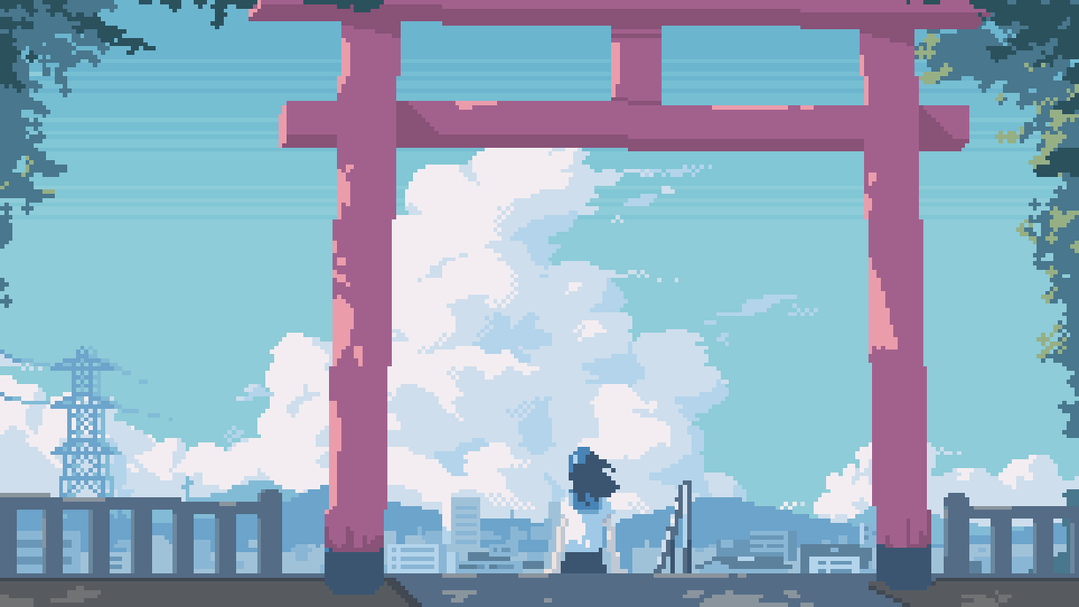 空気感のあるドット絵のループアニメを描きます 風景やキャラが動くループアニメ　MVや配信OP・EDなどに イメージ2