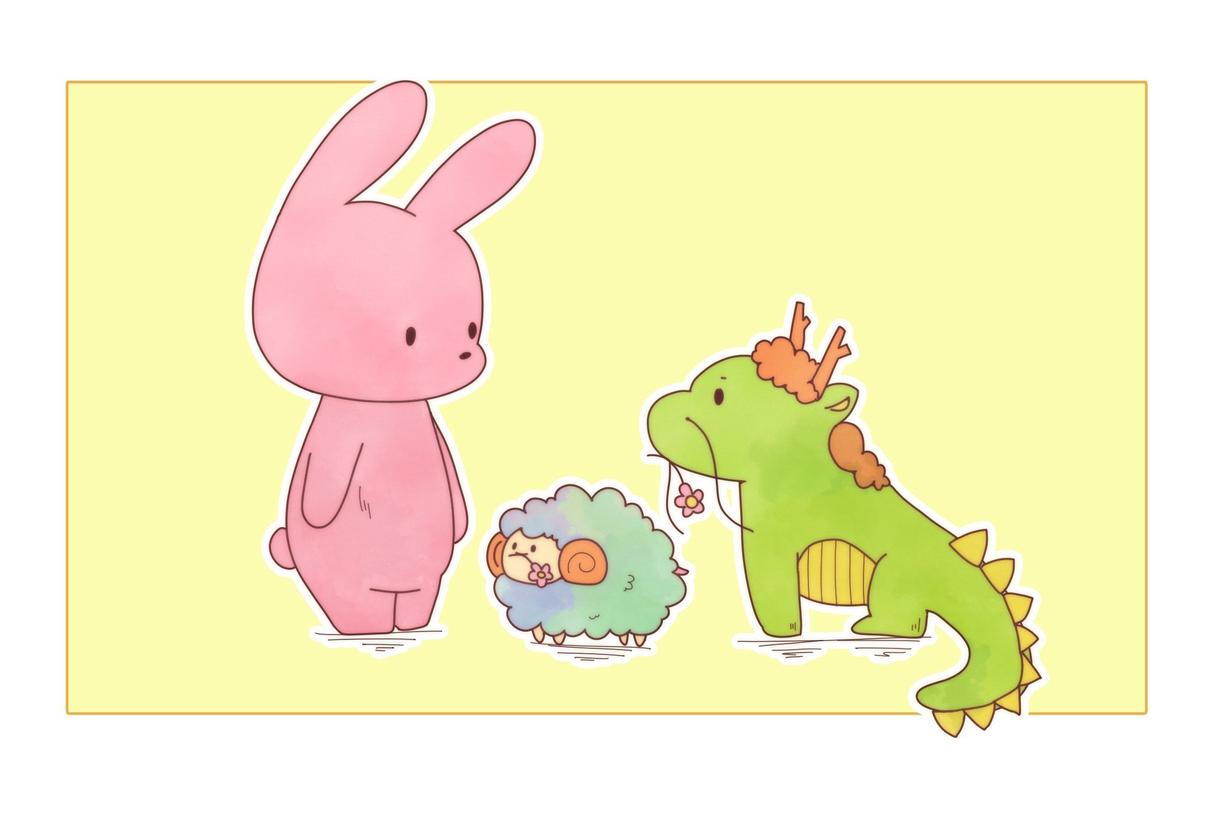 優しい雰囲気のイラストを描きます SNSのアイコンなどをお探しの方におすすめ!