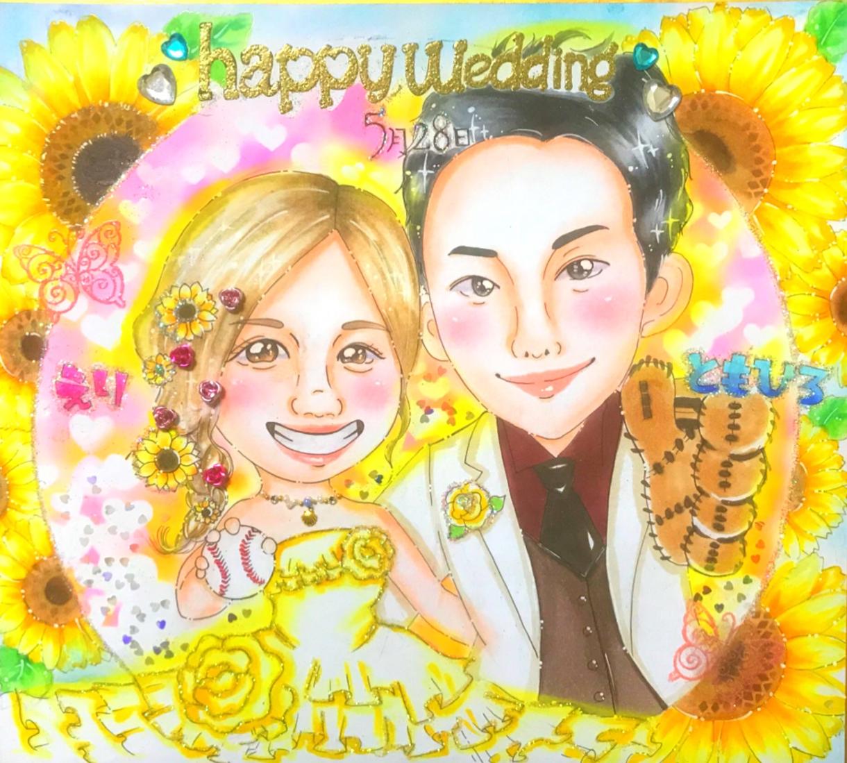 ラメでキラキラのウェルカムボード作成いたします 結婚式や、入籍の記念に!!思い出を形に残します(^^)