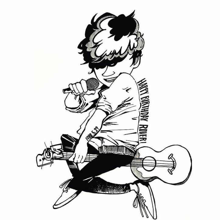 似顔絵、SNSアイコン等描きます モノクロ、個性的なあなたを描きます